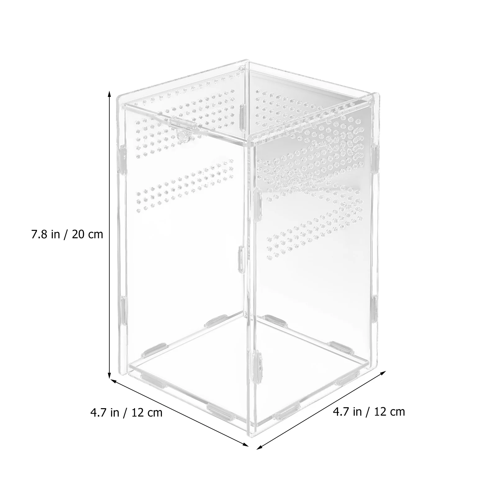 

Reptile Enclosure 12x12x20 Assembled Feeding Box Tarantula Cage Clear Containers Lightweight Spider Terrarium Insect Tank Pet