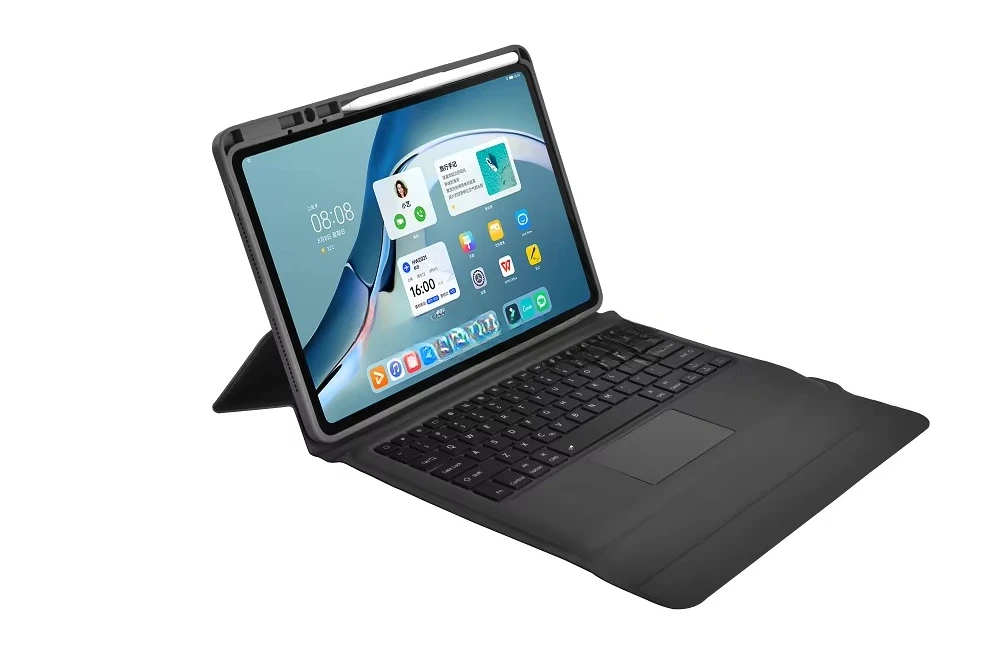 Wireless Trackpad Keyboard for 12.6 Inch Huawei Tablet Keyboard Case for Huawei 2021 MatePad Pro Colorful RGB Backlit