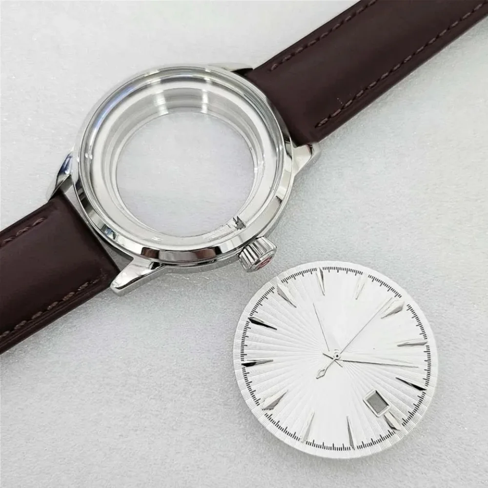 40mm-watch-case-strap-dial-hands-fit-35mm-dial-for-nh35-36-34-4r-automatic-movement-leather-strap-mod-parts