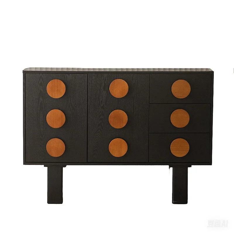 

medieval solid wood nine chest cabinets, decorative aisle cabinets in the living room of the bed and breakfast