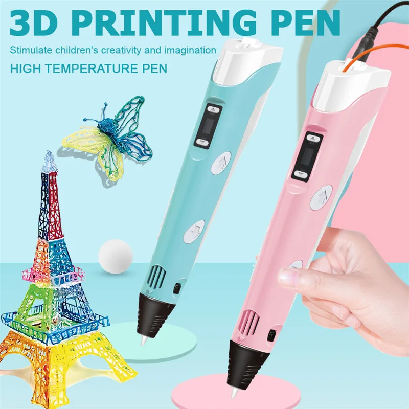 Stylo d'impression 3D pour enfants, jouet électronique pour enfants, bricolage, dessin créatif, artisanat d'art 3D, accessoire d'impression, éducation drôle, cadeau d'anniversaire