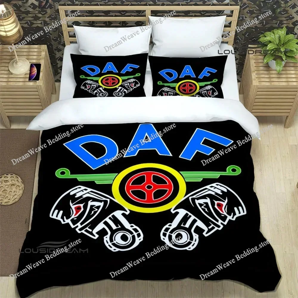 3D DAF Truck Retro Printed Bedding Sets Exquisite Bed Supplies Set Duvet Cover Comforter Set Bedding Set Luxury Birthday Gift