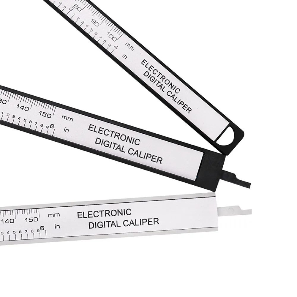 150mm Electronic Digital Caliper 6 Inch Carbon Fiber Vernier Caliper Gauge Micrometer Measuring Tools Digital Ruler with Battery