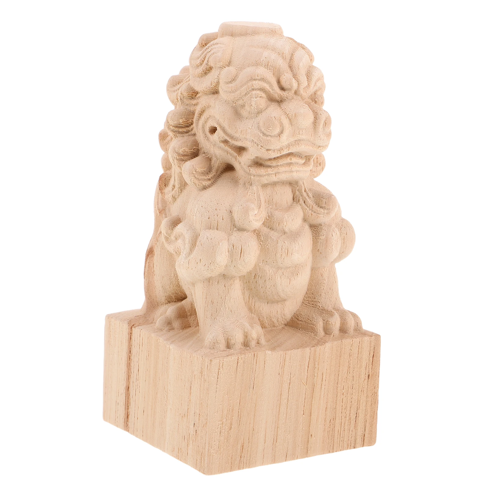 

Garden Column Decoration Solid Wood Lion Finials Arch Crafts Decorative Pillar Tops Artificial Bridge Accessories Landscape Home