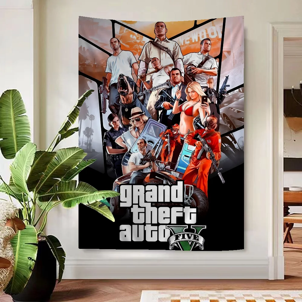 

GTA 5 Grand Theft Auto Hanging Bohemian Tapestry Hanging Tarot Hippie Wall Rugs Dorm Japanese Tapestry