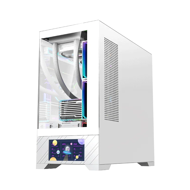 حافظة كمبيوتر للألعاب WJCOOLMAN Qianxi MATX الثانوية، تدعم تبريد المياه 360 درجة، اللوحة الأم M-ATX #6