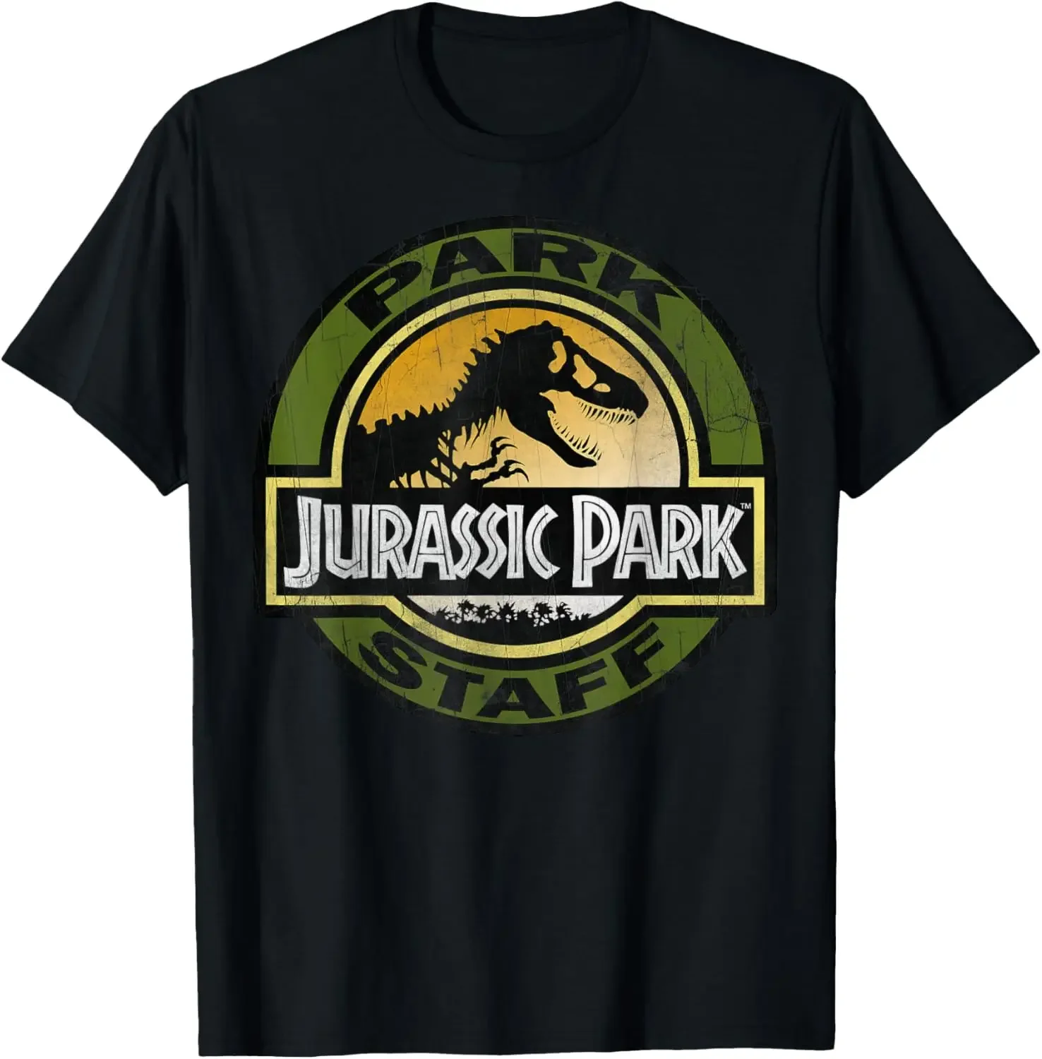 

Jurassic Park Staff Retro Distressed Logo Graphic T-Shirt T-Shirt