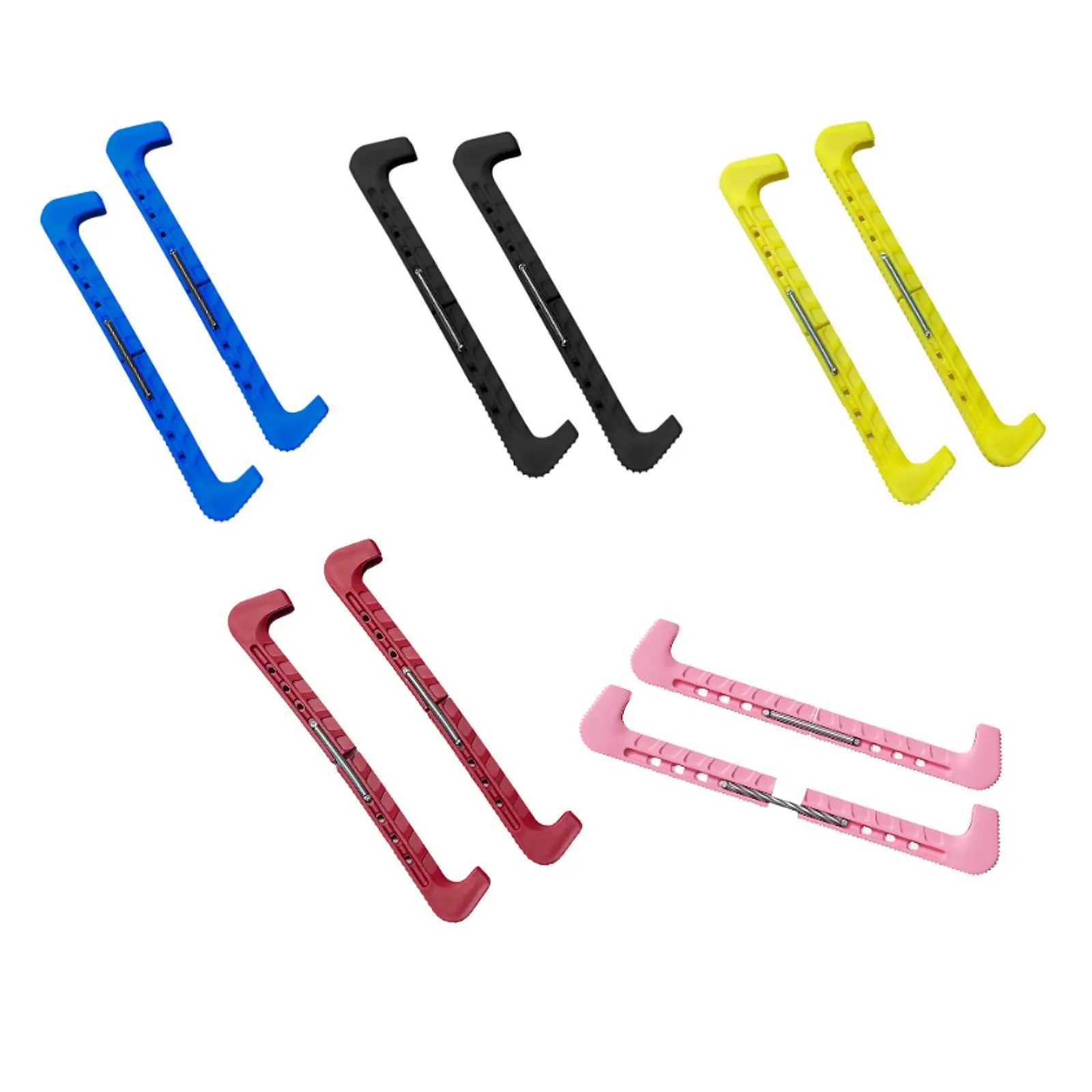 

2Pcs Ice Skate Blade Covers Adjustable Ice Skating Accessories Skating Blade Cover Protective for Hockey Ice Skates Adults