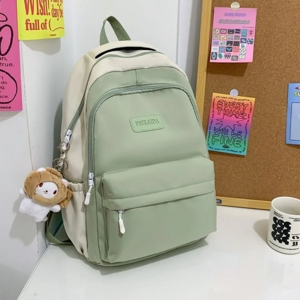 Fashion Nylon Backpack Large Capacity Multifunction Book Bag Breathable School Rucksack Girls