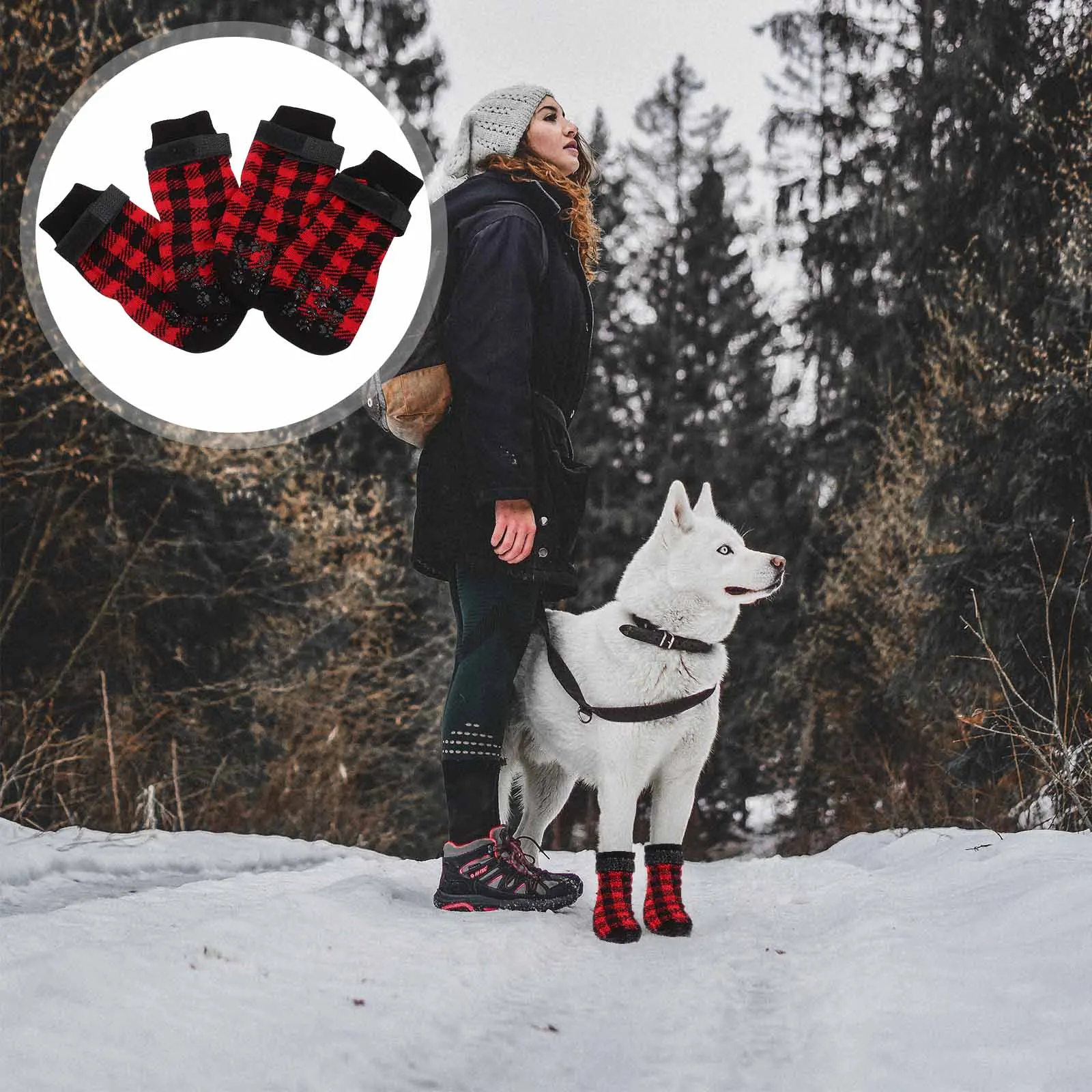 

Pet Socks Dog Shoes Animal Paw Footwear for Christmas Themed Non Slip Protection