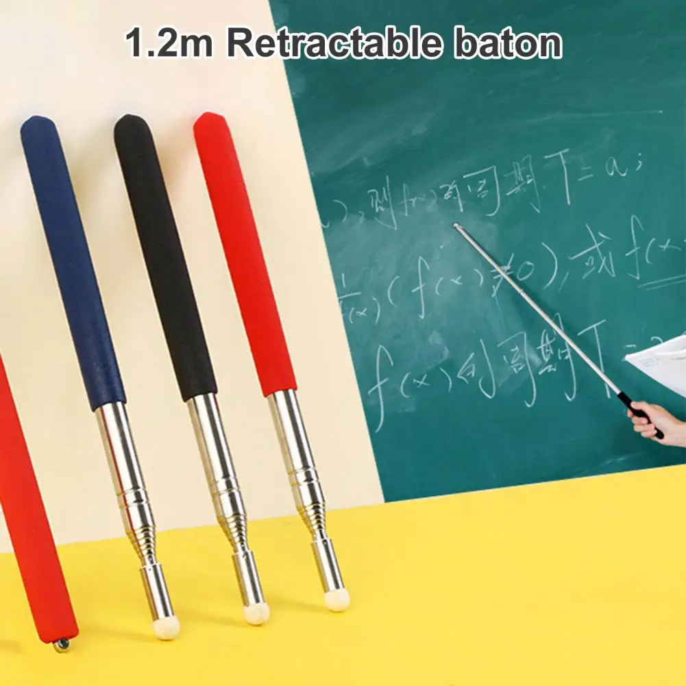 Quadro-negro com ponteiro especial para professores, ensino escolar, vara de comando, quadro branco, ponteiro touch screen, 1,2 m