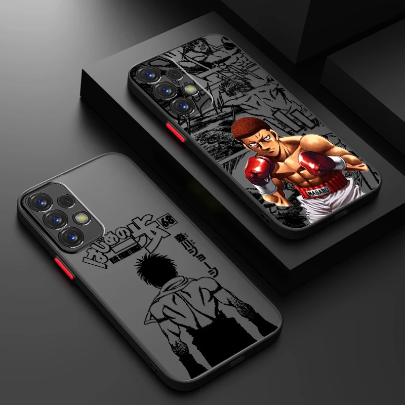 Hajime No Ippo Comic Cool Frosted Translucent For Samsung Galaxy S24 S23 S22 S21 S20 FE S10 S9 S8 Plus Ultra Pro 5G Funda