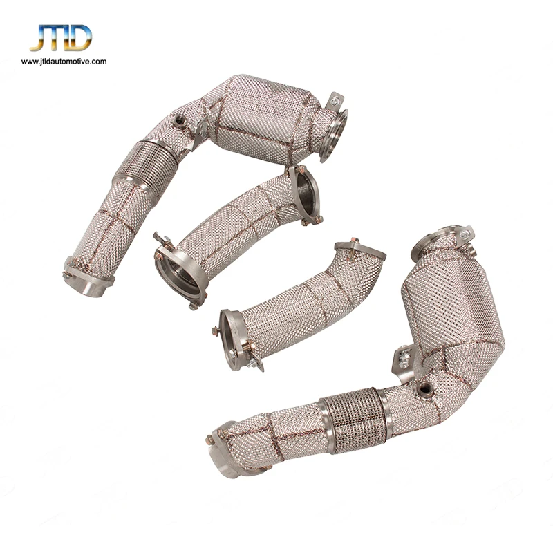 

For New 2025 BMW M5 (G90) Competition S68 Plug-in Hybrid - T304 Stainless Steel Performance Downpipe OPF/GPF Solution Power Gain