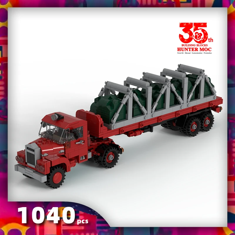 HtMoc flatbed truck blocks platform truck bricks moc  truck lorry truck toy lorry toys truck transporter toy moc cars bricks