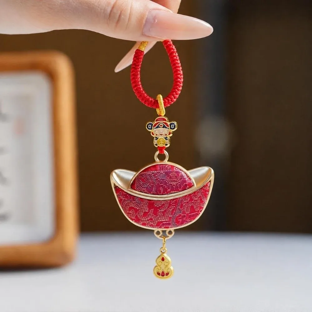 Elegant Embroidery Chinese Style Keychain Tassel Handmade Lucky Keyring Portable Creative Handbag Charm for Women