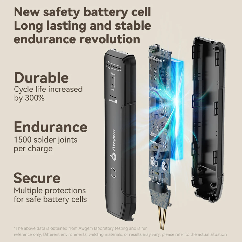 Awgem Spot Welding Machine 90 Gears DIY Handheld Portable Adjustable Welder for 18650 Lithium Battery Spot Welding Tool