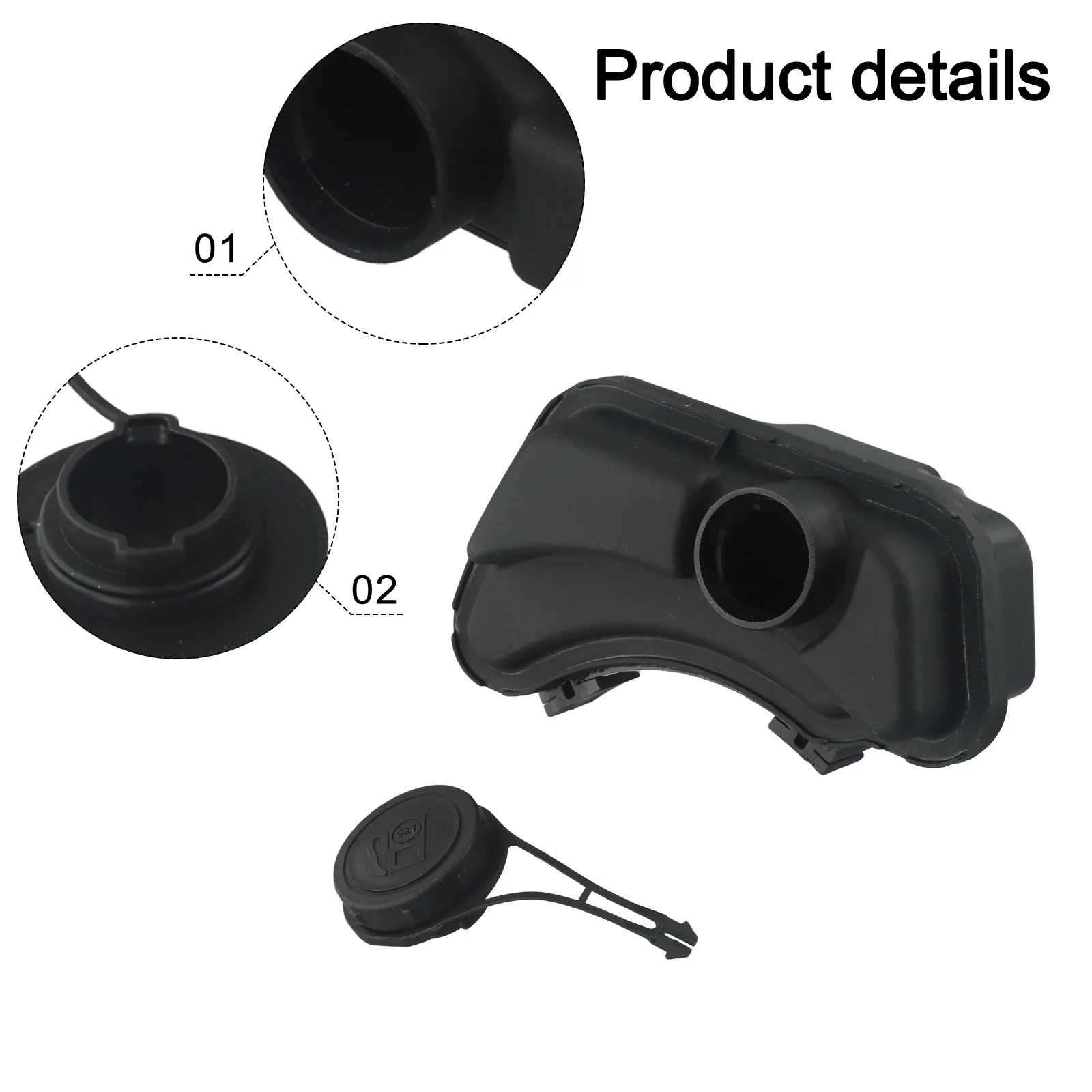 /Black /Plastic /Fuel Tank With Cap And Line For Lawn Mower Models 590568 09P602 09P702 E450 E500 Replacement Parts