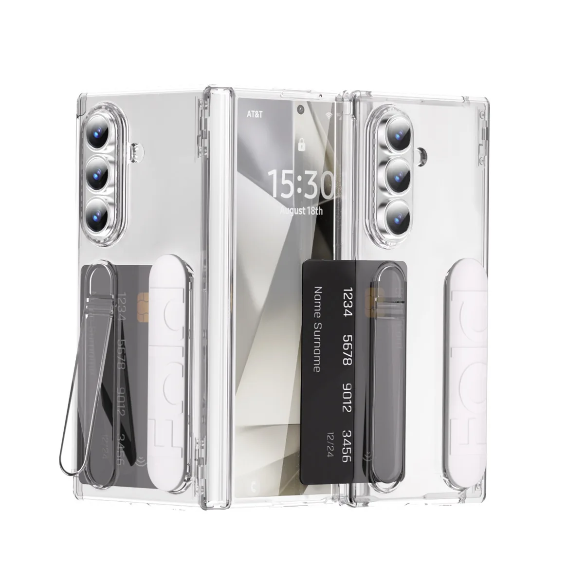 

case for Samsung Z TriFold FOLD 7 6 5 4 Wristband card insertion hinge shell membrane integrated protective case Shock Proof