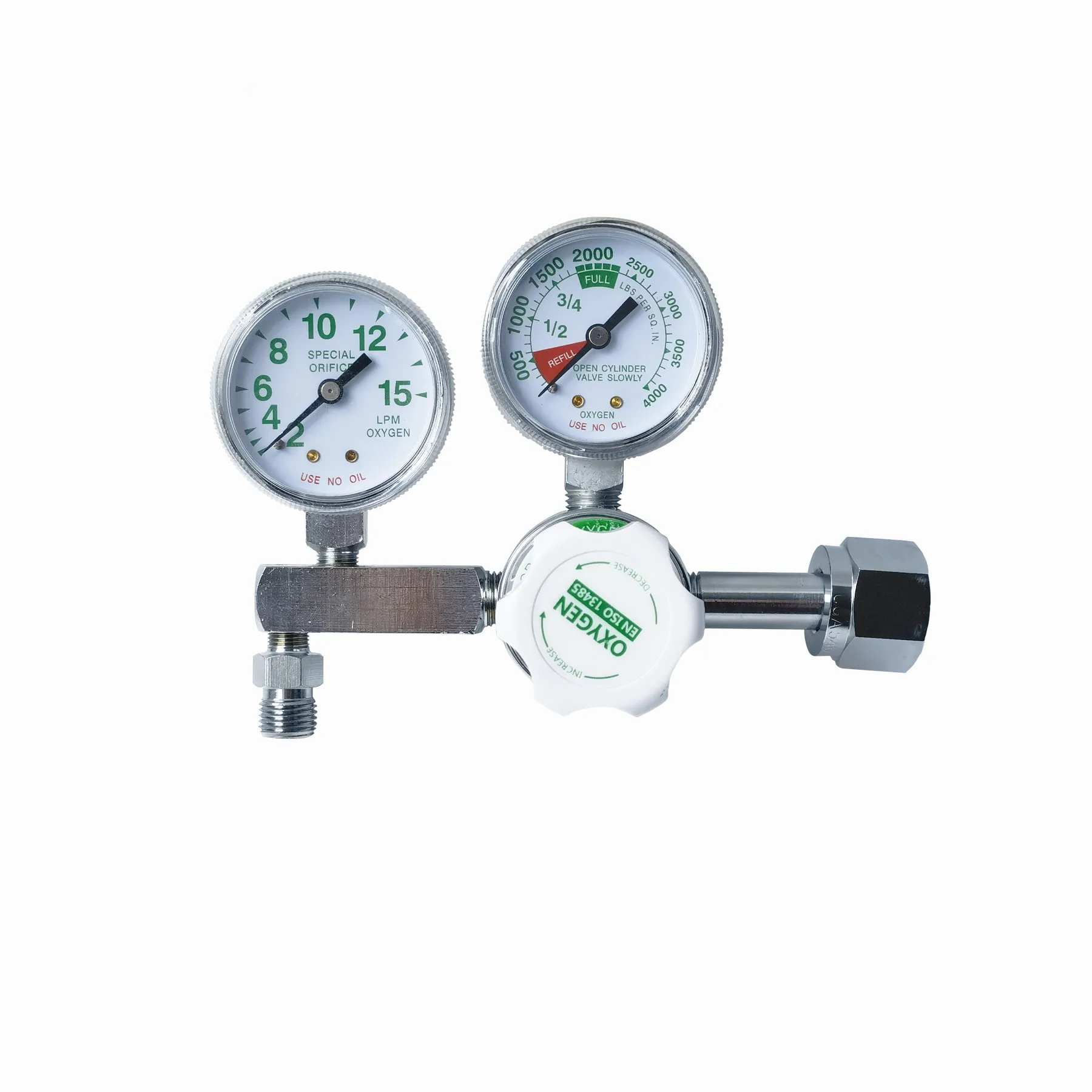 

Double Gauge Medical Oxygen Pressure Regulator with Flowmeter CGA540