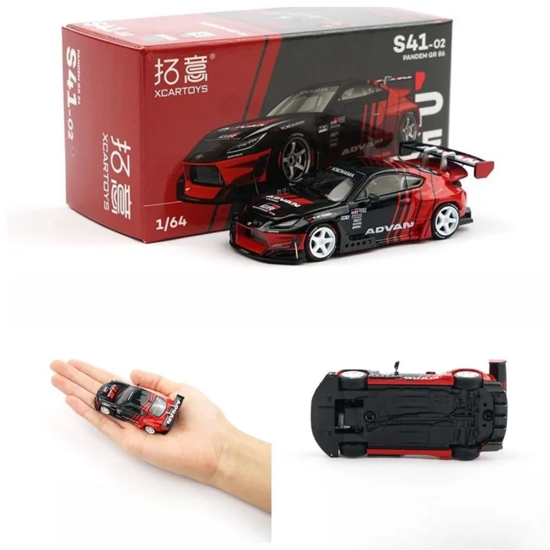 XCARTOYS 1/64 POPRACE S41-02 alloy Toyota supercar collection PANDEM GR86-ADVAN racing car