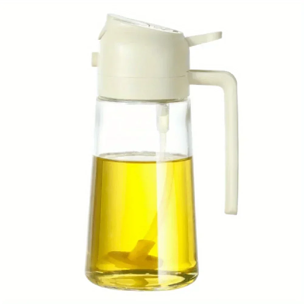 500ML 2-in-1 Dual-Use Kunststoff-Olivenölsprüher und -Spender, Sprüh- und Gießflasche, Essig-Sprühflasche für Heißluftfritteuse, BBQ, Salat, Küchenwerkzeuge – Detail 17