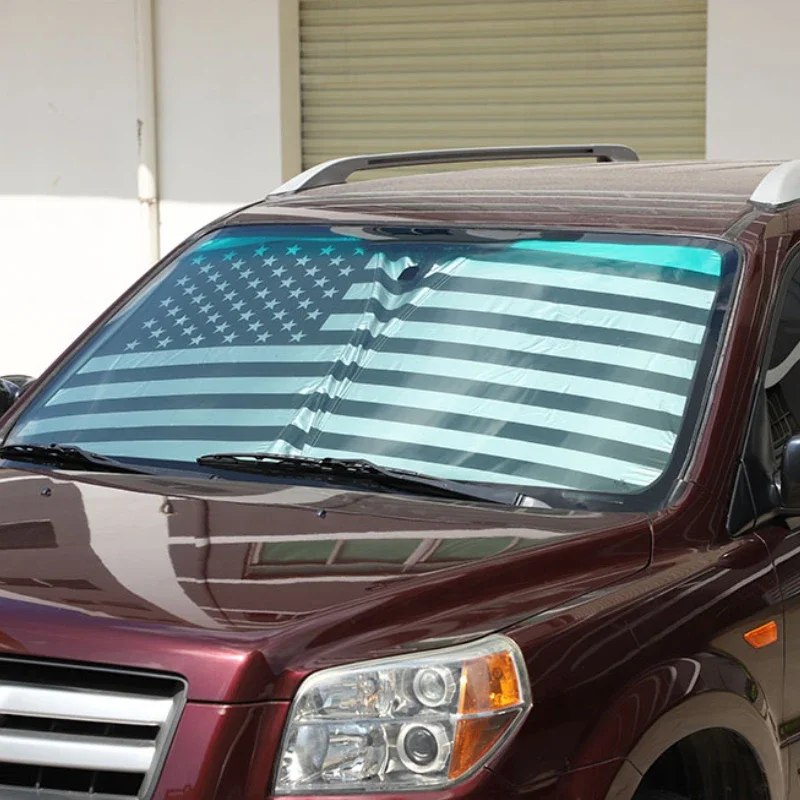

Silver Tape Car Front Windshield Sunshade Sun Protection Visor Sunshade Interior Car Accessories For Honda Pilot 2003-2008