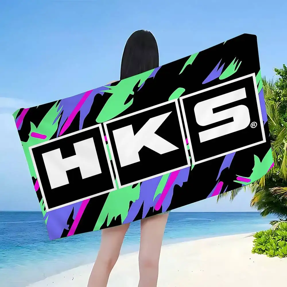Sports Car HKS JDM Microfiber Blanket Quick Drying Beach Towels Oversized Printing Super Absorbent Pool Towel Blanket
