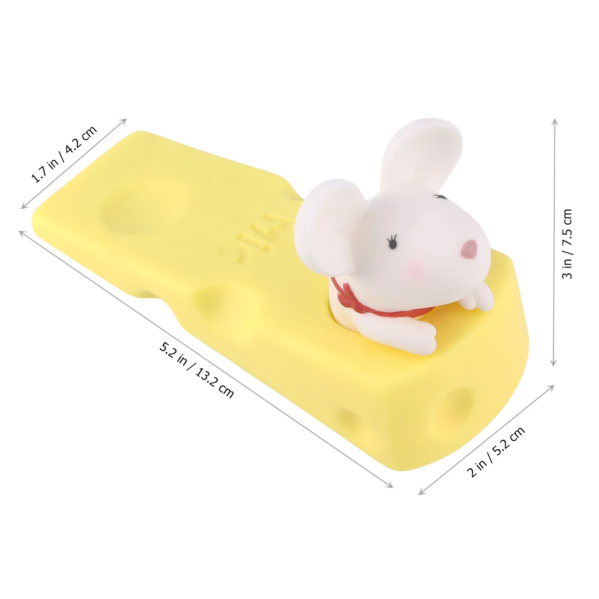 

Cartoon Mouse Door Stopper Anti-pinch Wedge Grey Animal Home Use Portable Long Life Practical Decorative Hardware
