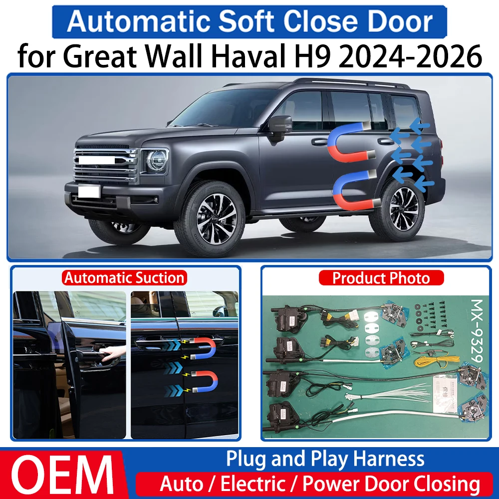 

ZJCGO for Great Wall Haval H9 2024 2025 2026 OEM Car Automatic Soft Close Door Electric Suction Kit Auto Power Closing System
