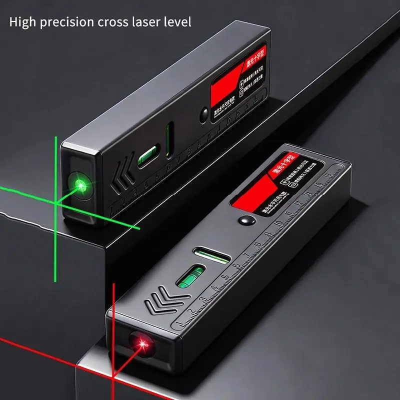 Green Cross-Line Laser Level with Strong Magnet for Indoor and Outdoor Use High Precision Leveling Tool with Type-C Charging