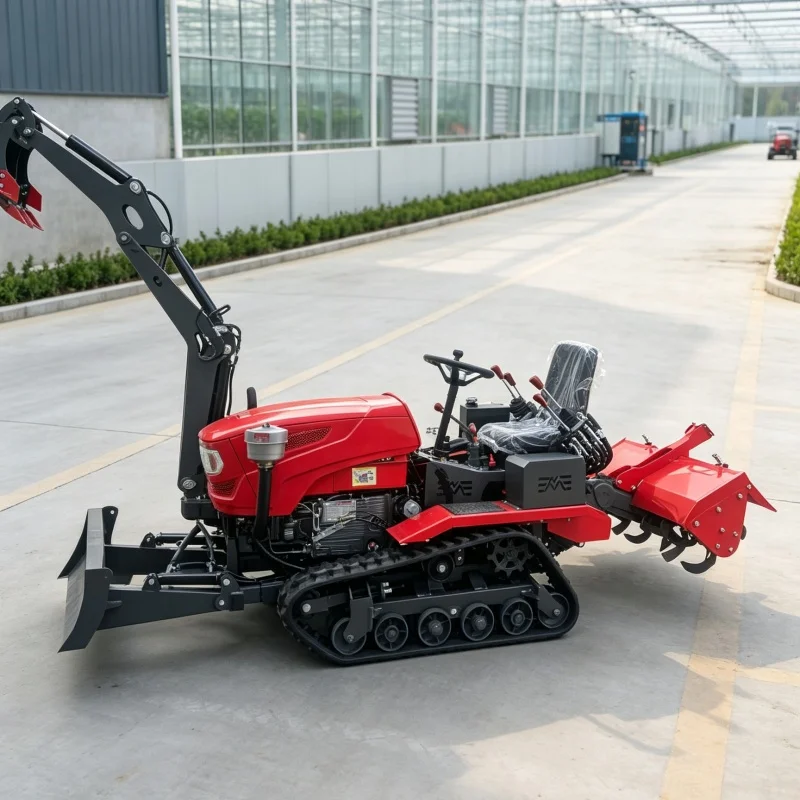 Customized High-Power Wheel Rotary Tiller Agricultural Deep Loosening Machine 4WD Diesel Tractor Mounted Tiller Farm