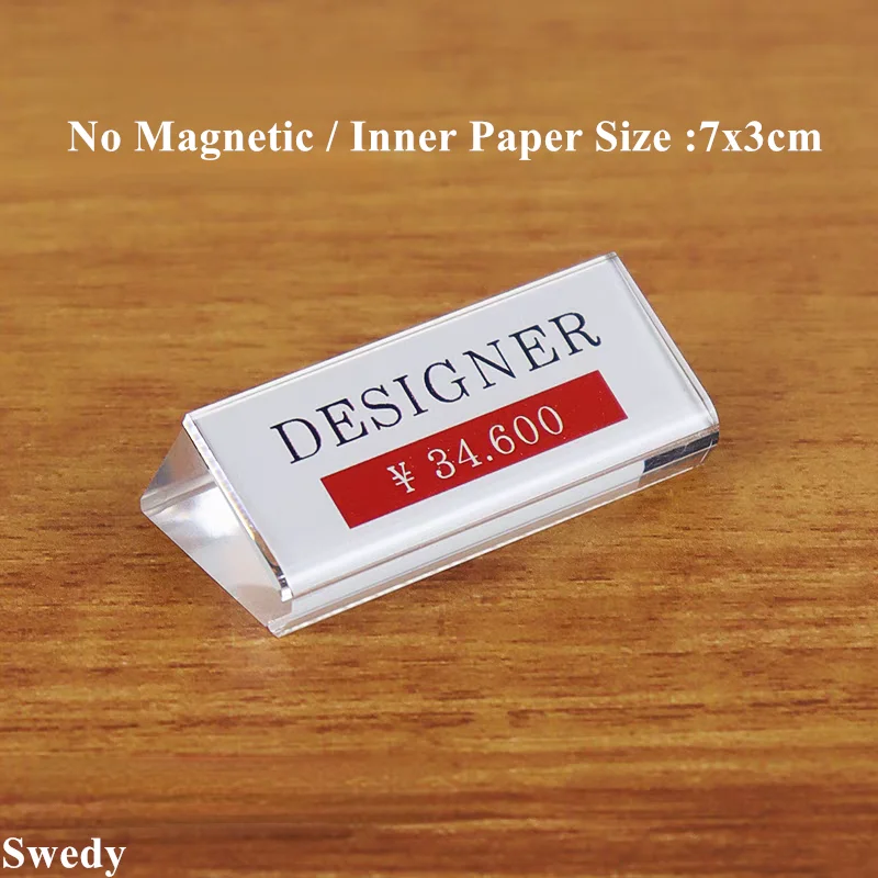 Small Table Acrylic Name Plates Sign Holder Display Stand Plastic Label Holder Price Card Tag Holders Ticket Holder