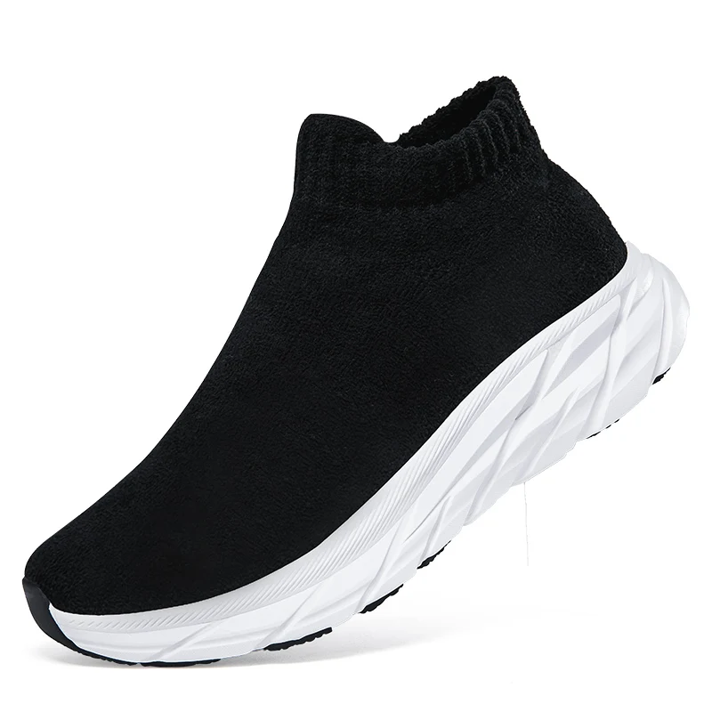 Designer new winter men's and women's high-top sneakers Casual shoes Couple boots Knit plus cotton warm boots