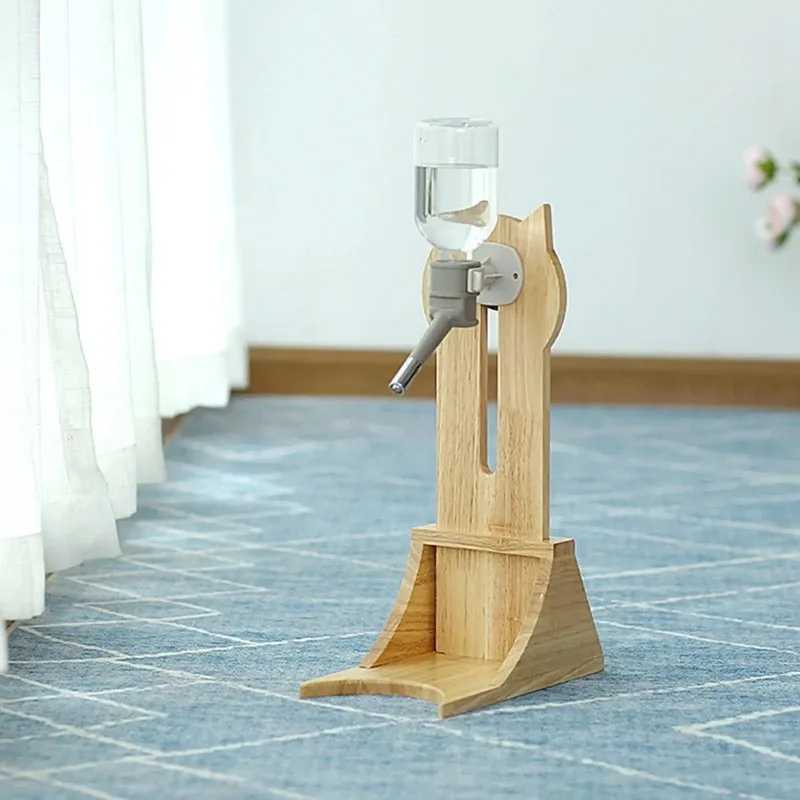 

Деревянная подставка для воды для домашних животных и кошек, подвесной диспенсер для воды для собак, поилка, чайник