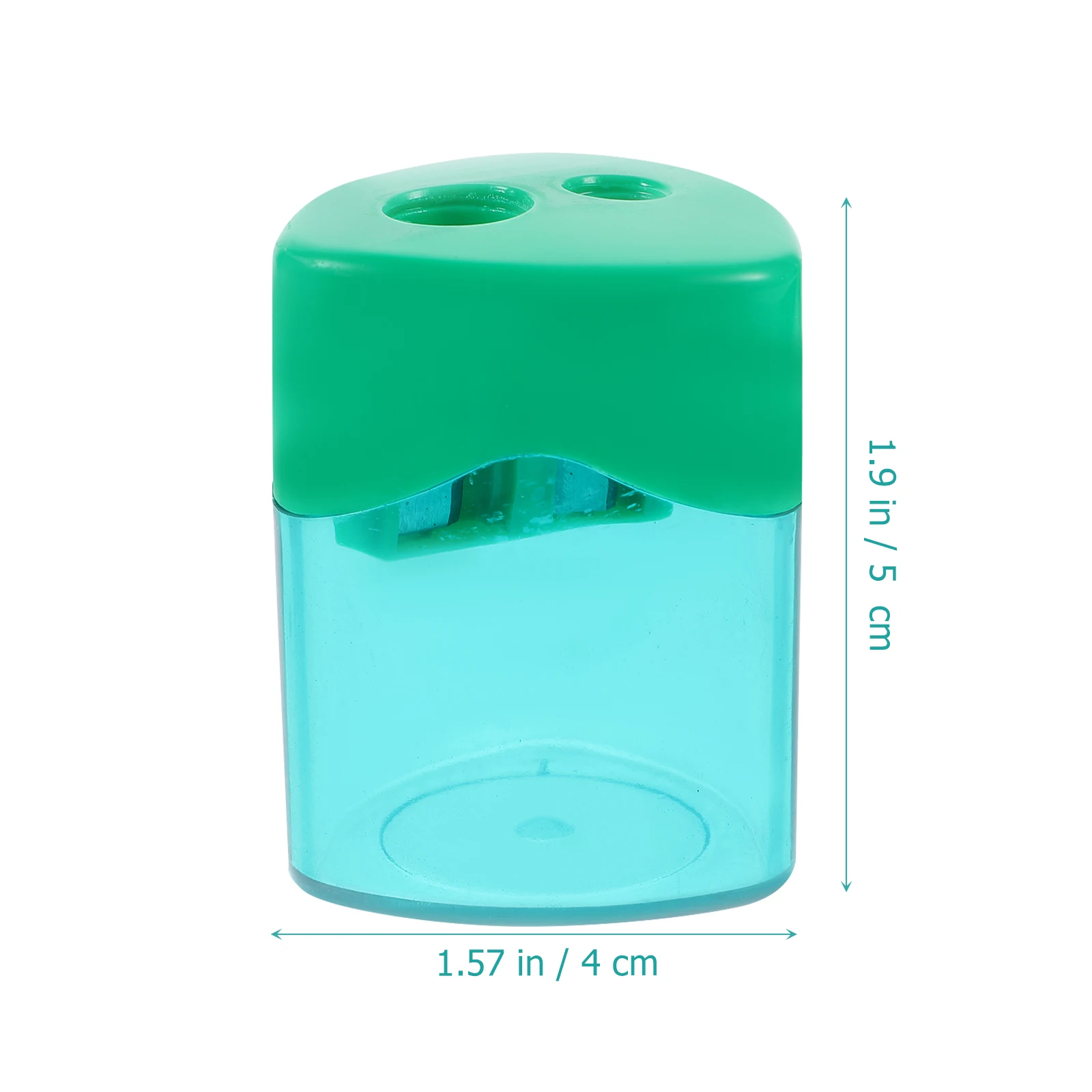 

12pcs Manual Pencil Sharpener Handheld Double Holes Plastic Office Supply Bright Color Easy Use Sharpening Tool For