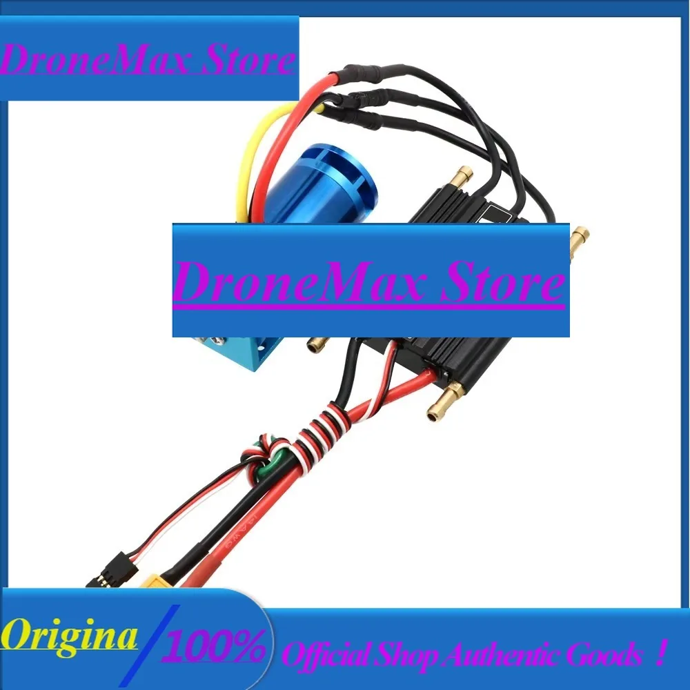 Бесщеточный силовой привод DroMa 2-4S 2862 2800KV с водяным охлаждением + ESC Flycolor 50A с водяным охлаждением и BEC 5.5В/5В для радиоуправляемых лодок