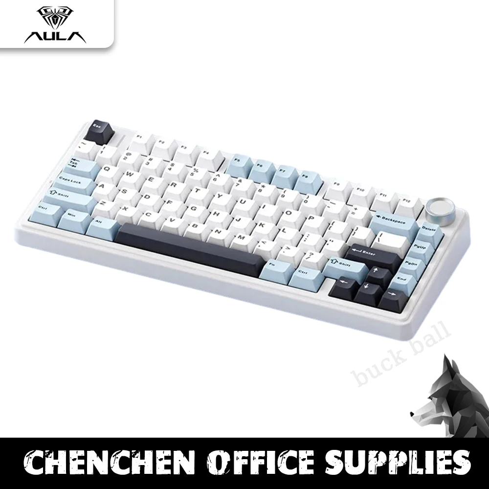 

Aula F75 Wireless Game Mechanical Keyboard 3 Mode 2.4g/Usb/Bluetooth Keyboard Hot Swap 80key Rgb Gamer Custom Keyboard Pc Laptop