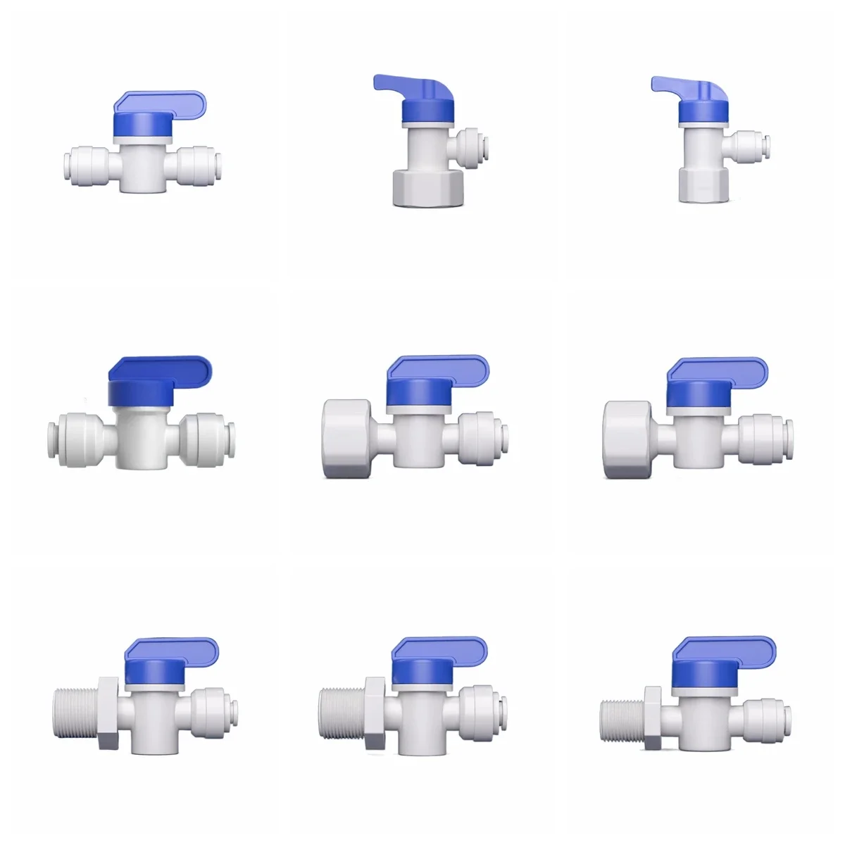 1/4'' 3/8'' Backwash Ball Valve RO Water Male Female Thread Fitting Switch Quick Connector Water Filter Reverse Osmosis Parts