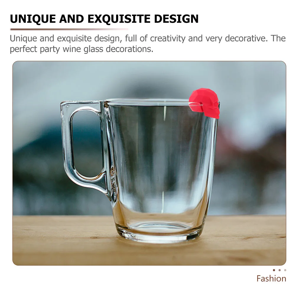 

14 Pcs Glass Marking Set Markers for Drinks Glassware Drinking Reusable Identifiers Silica Gel Silicone Cup