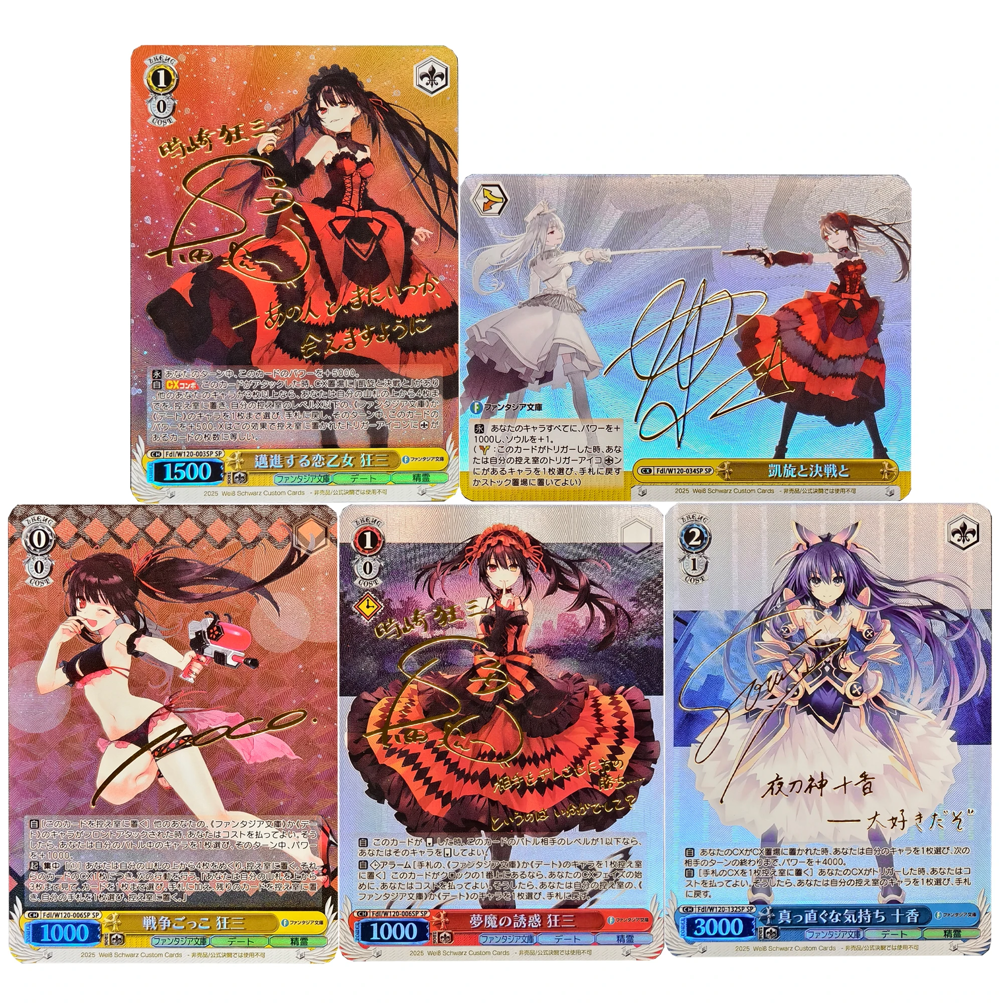 

63X88 мм Diy Self Made Goddess Story Tokisaki Kurumi Коллекционная карта Преломление Цветная вспышка Золото Горячая аниме-карта Подарочные игрушки