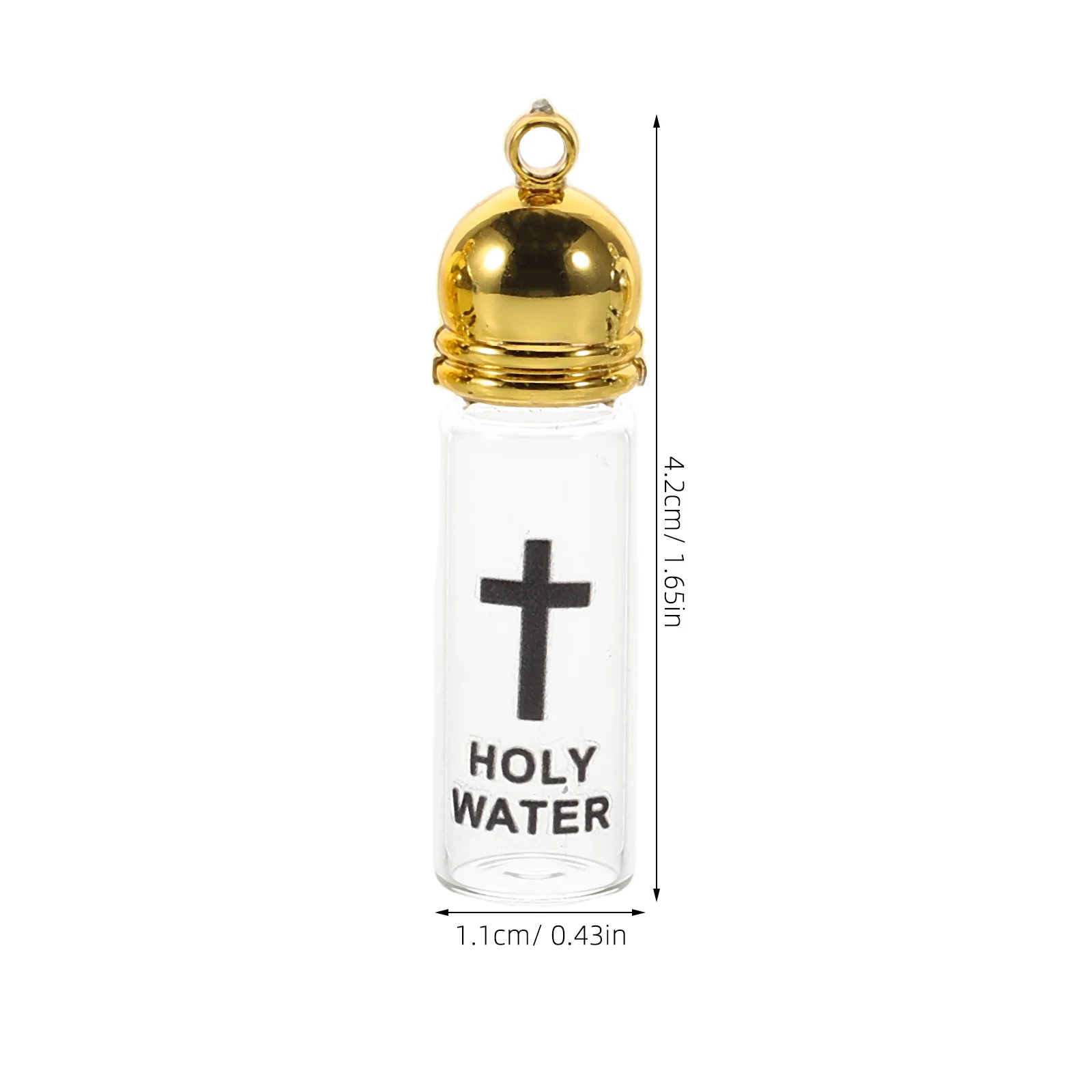 4Pcs Refillable Glass Holy Water Bottles Small Empty Christian Baptism Containers for Religious Ceremony Blessing