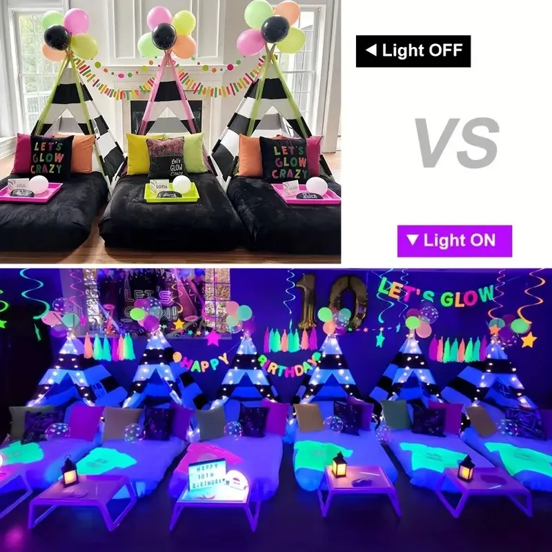 5W USB UV Light Blacklight Bar for Body Painting Blacklights 395nmTapestry Poster Glow Party T5 Tube UV Strip Lights for Cabinet