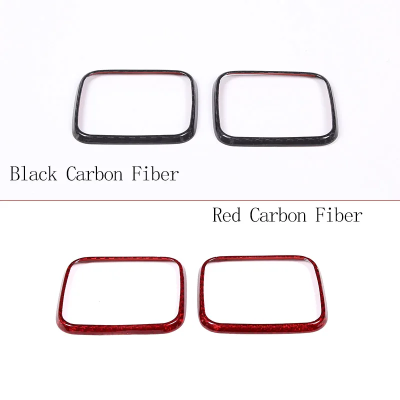 Real Carbon Fiber Car Dashboard Horn Mesh Frame Decorative Sticker For Mercedes-Benz G-Class W464 2019-2024 Car Accessories