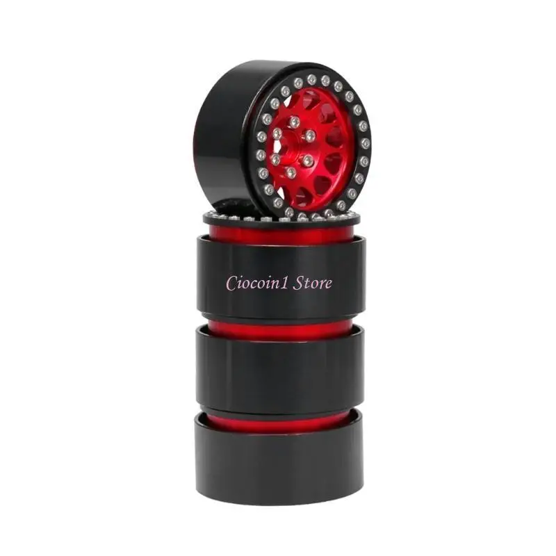 

Y1UB 4PCS Wheel Rims Beadlock Wheel Hub with 12 Spokes for 1/10 Remote Control Car