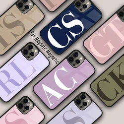 Personalised Large Initial Magnetic Phone Case For APPLE iPhone 17 Air 16 14 13 12 Pro Max 15 Plus Wireless Charge MagSafe Cover