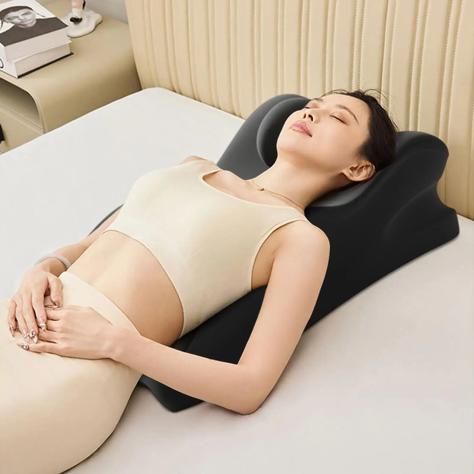 

Memory Foam Pillow For Bed Relaxation Companion 27 Degree Tilted Memory Foam Pillow Lumbar Support For Women Men Seniors Adults