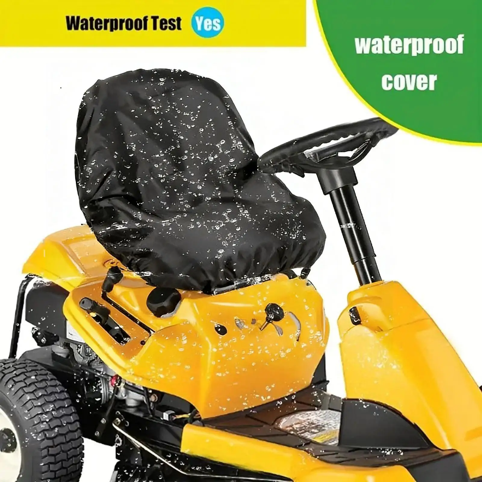 Tractor Seat Cover Waterproof Tractor Accessories Cushion Protector Lawn Mower Seat Cover Replacements For Outdoor Farm Yard