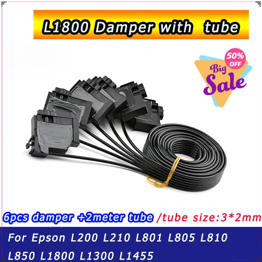 

L805 DTF Ink Damper Kits for Epson L200 L210 L801 L805 L810 L850 L1800 L1300 L1455 Printer Dumper with 2 Meters Tube Ink Hose