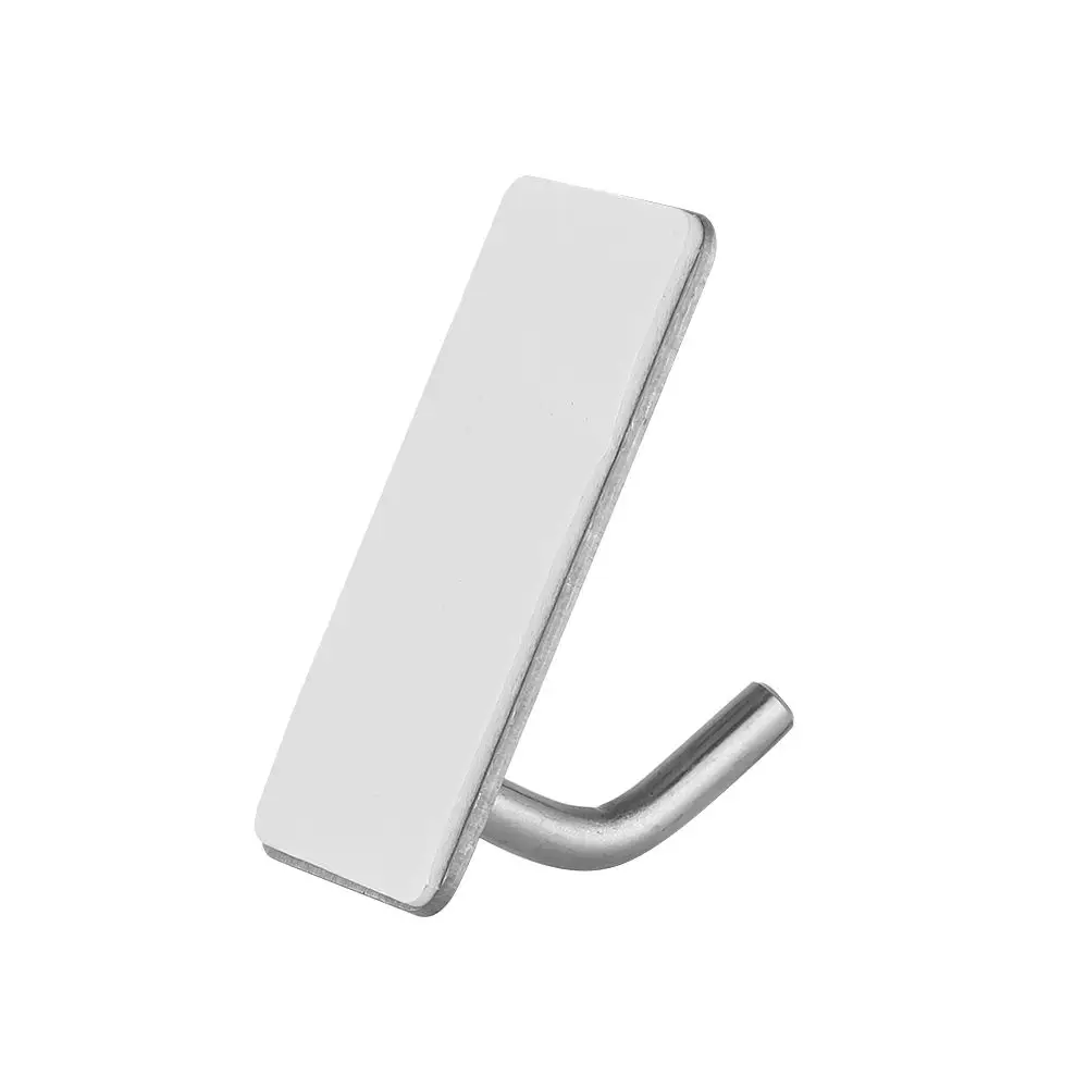 Stainless Steel Wall Hook Self Adhesive Sticky Kitchen Home Bathroom Key Bag Hanger Storage Hanging Holder Waterproof Towel Rack