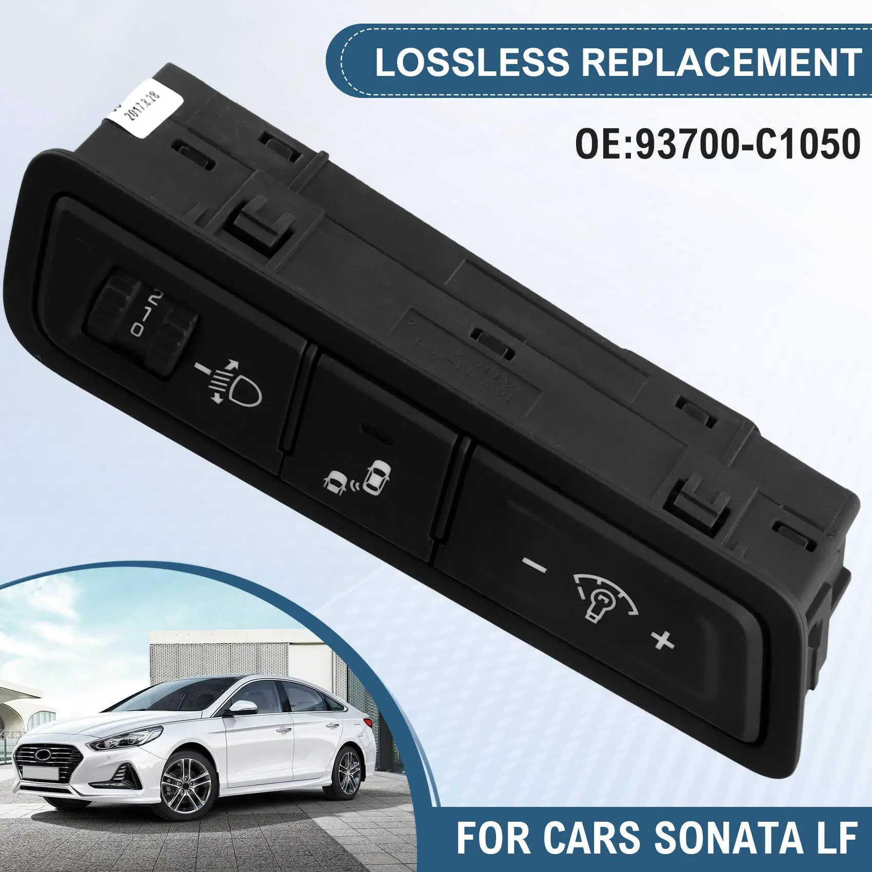 

A58X-Car Parallel Auxiliary Switch Blind Area Monitoring Switch Button Headlight Height Adjustment Switch For Hyundai Sonata